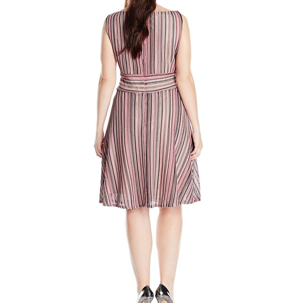 GABBY SKYE MULTI COLOR KNIT FIT AND FLARE DRESS - Picture 3 of 8